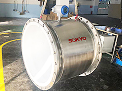 客戶(hù)定制的DN800大管徑電磁流量計(jì)順利交貨