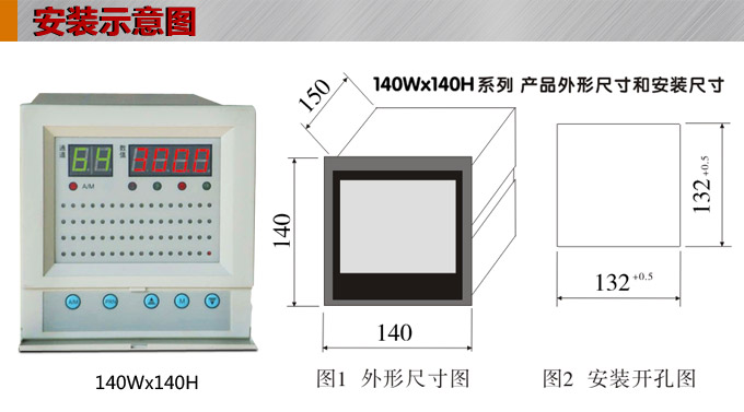 溫度巡檢儀,DFX14多回路溫度巡檢儀,多回路巡檢控制儀安裝示意圖 溫度巡檢儀,DFX14多回路溫度巡檢儀,多回路巡檢控制儀安裝示意圖